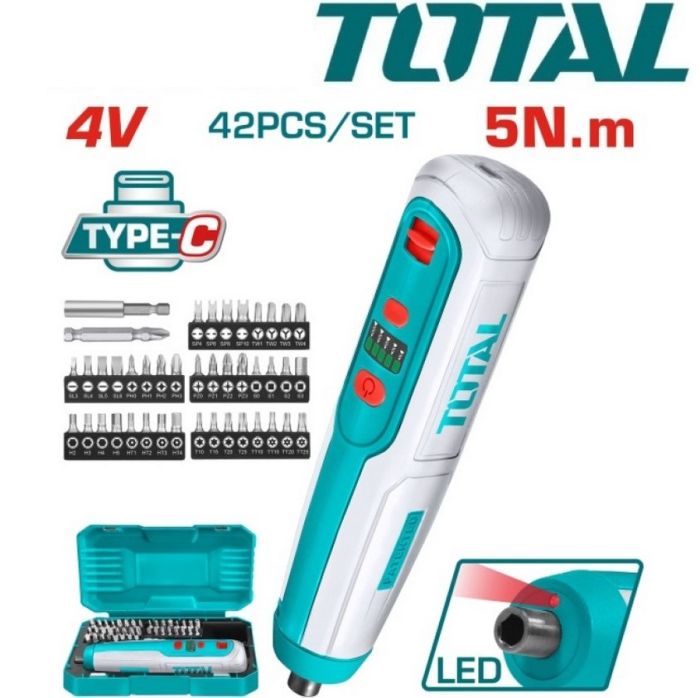 4V 42PCS Lithium-ion Cordless Screwdriver  (TSDLI0406)