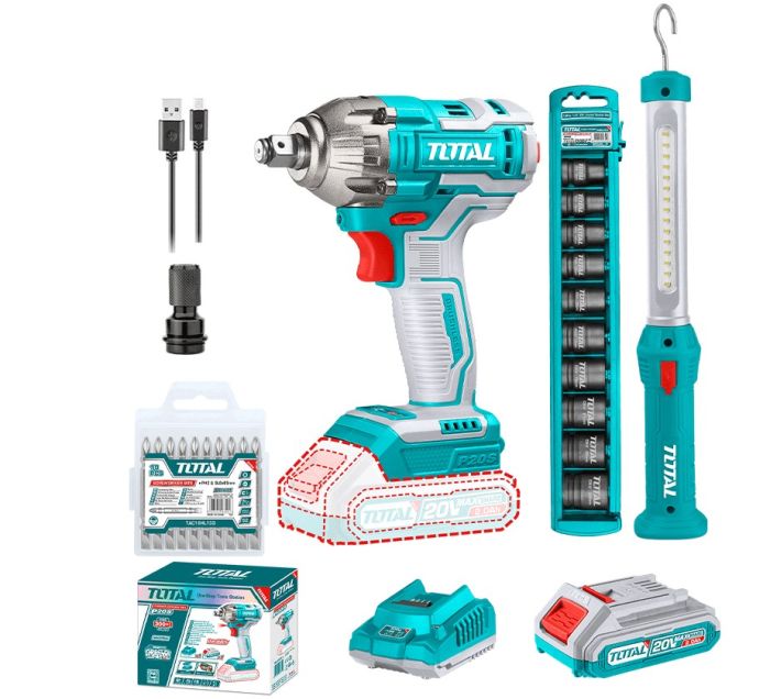 Hammer Air Impact Wrench and LED Flashlight Kit (TOSLI231004)