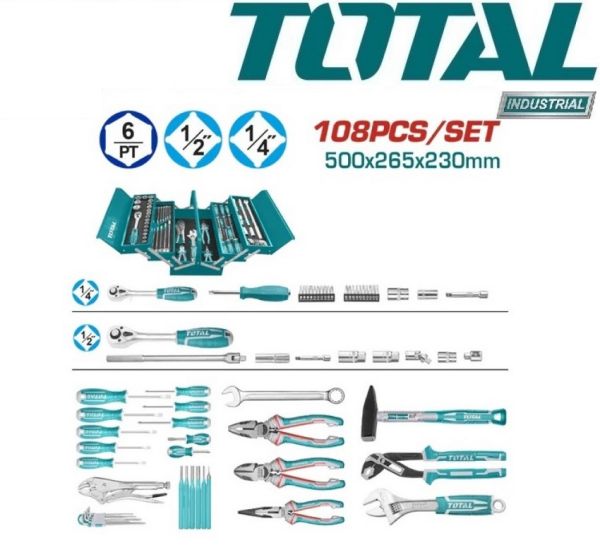 Набор инструментов в ящике 108 шт. (THTCS121081)