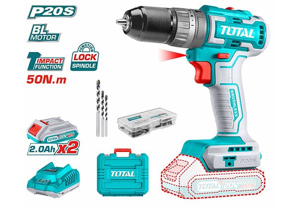 Պտուտակադարձիչ 20Վ 2,0Ա 2 մարտկոցով TOTAL TIDLI20508 34129