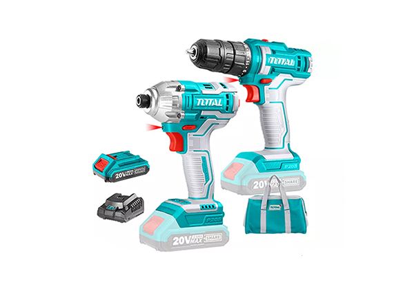 Screwdriver And Wrench Kit 20V With 2 Batteries (TCKLI2016)