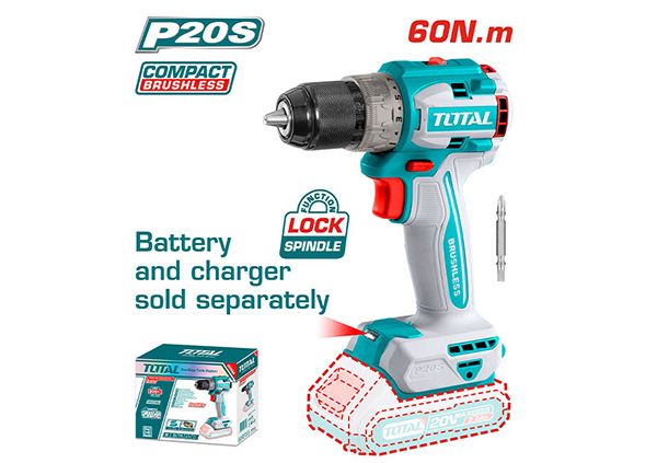 Compact Brushless Cordless Drill Li-ion 20V / 60Nm (TDLI206021)