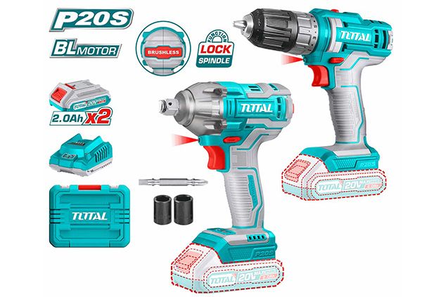 Li-ion Cordless 2 Pcs Combo Kit TOTAL TOSLI230702