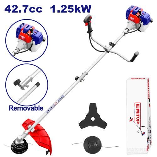 Gasoline grass trimmer and bush cutter Emtop EGTC4321