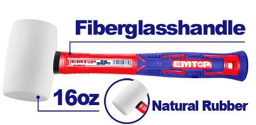 EHAMRH1602 ԷՄԹՈՊ Մուրճ Ռեզինե սպիտակ 16Oz/450g