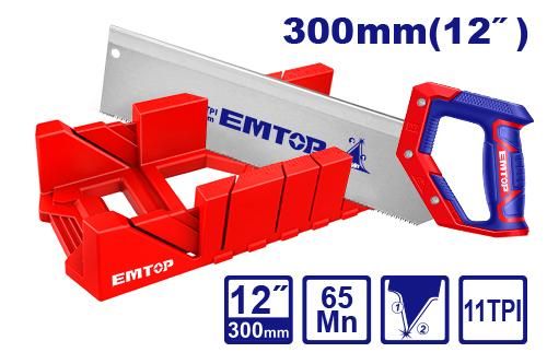 Mitre box and back saw set  Emtop EHASMB3001