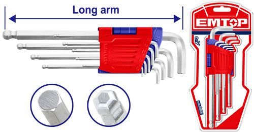 Набор шестигранников Emtop EHKY2091
