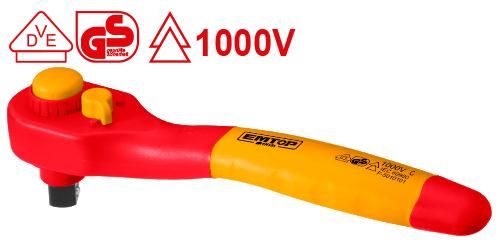 Ключ трещоточный изолированный 1/2" Emtop EIRTH121