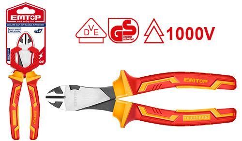 Кусачки боковые изолированные усиленные Emtop EPLRHD0731