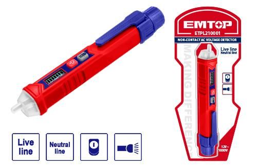 Non-contact LED Light AC Voltage Detector  Emtop ETPL210001