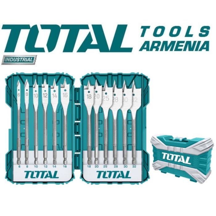 Flat wood drill bits set 12pcs (TACSDL1201)