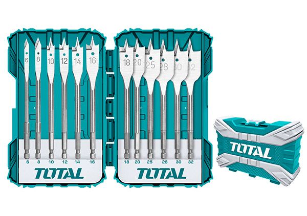Flat wood drill bits set 12pcs (TACSDL1201)