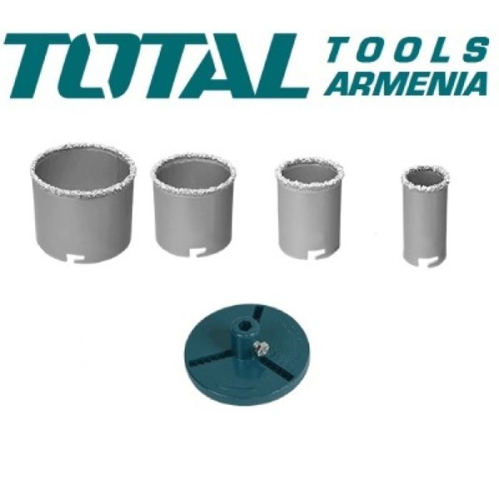 Набор коронок с твердосплавным напылением, 6 шт. (TAC44061)