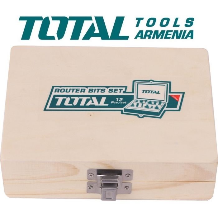 Набор бит для фрезерного станка- 8 мм 12шт (TACSR1121)