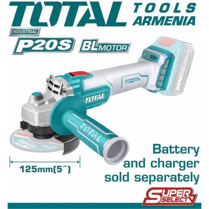 Lithium-ion angle grinder 20V (TAGLI201258)