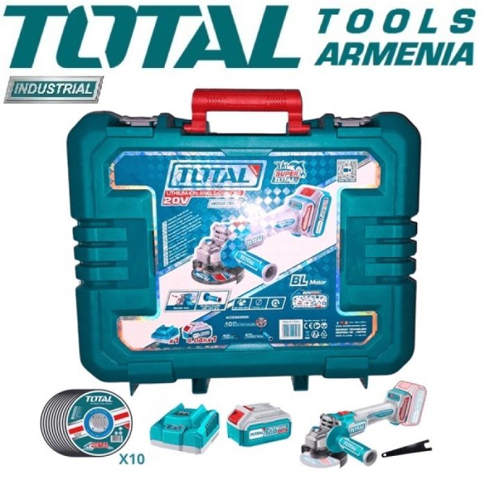 Lithium-Ion angle grinder 20V, 4.5" 115mm Brushless (TAGLI211541)