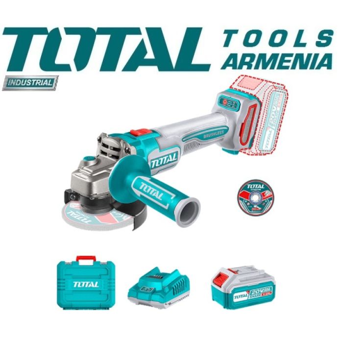 Lithium-Ion angle grinder 20V, 4.5" 115mm Brushless (TAGLI211541)