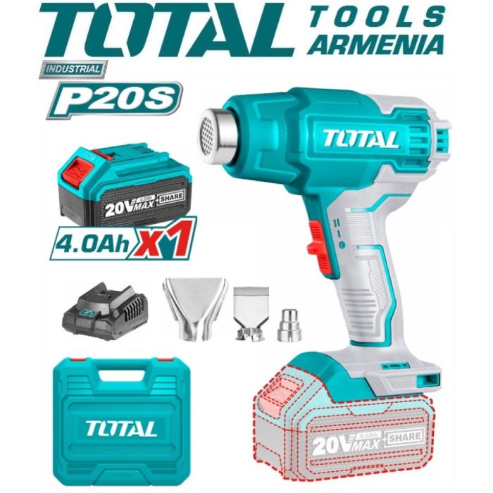  Lithium-ion heat gun 20V TOTAL TBLI20025