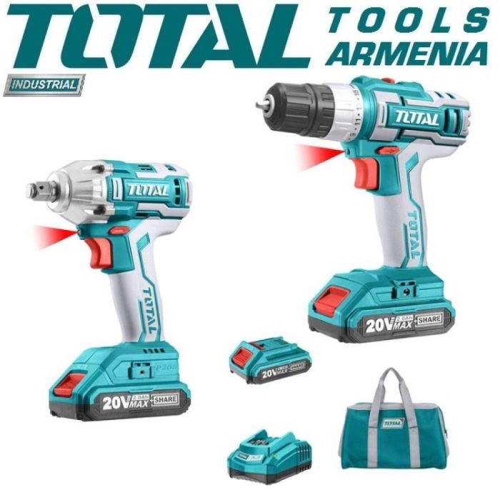 Li-ion Cordless Combo Kit TOTAL TCKLI2007