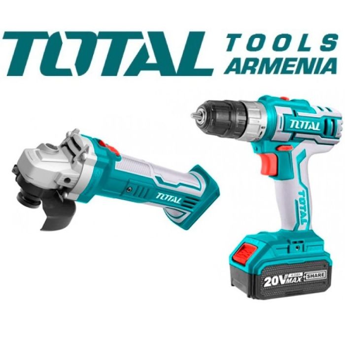 Angle Grinder and Drill - Screwdriver 20 V, 4A (TCKLI2009)
