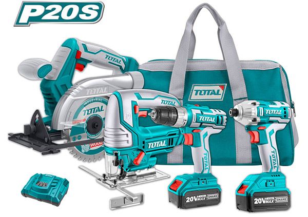 Набор аккумуляторных инструментов 20 В, 4 А (TCKLI2010)