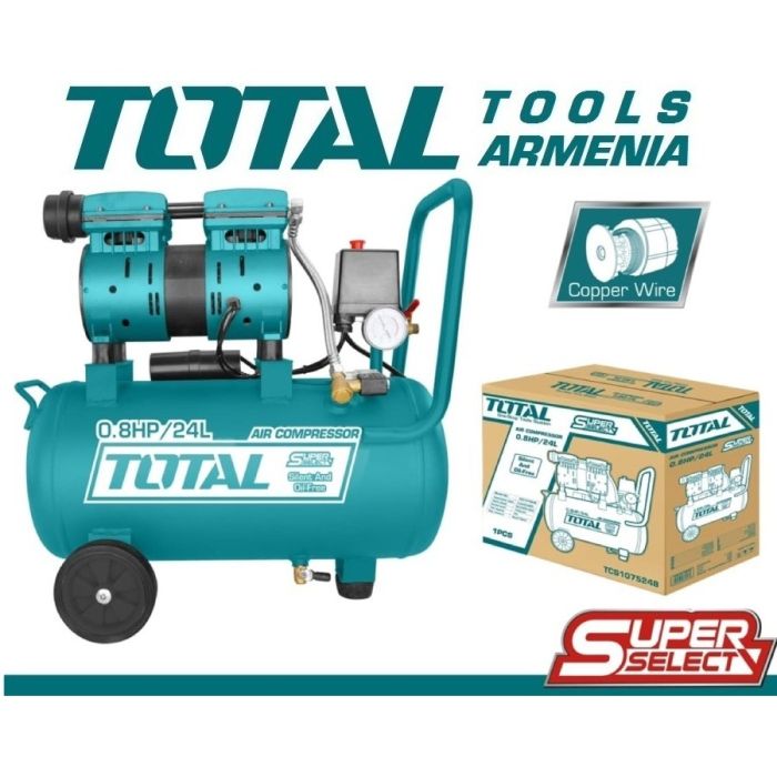 Silent Oil Free Air Compressor 24l / 600 W (TCS1075248)