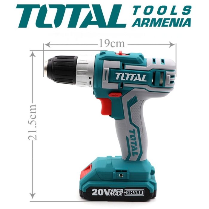Li-ion Cordless Drill / 20 V / 2А / 45Nm / +1 Battery  (TDLI20025)