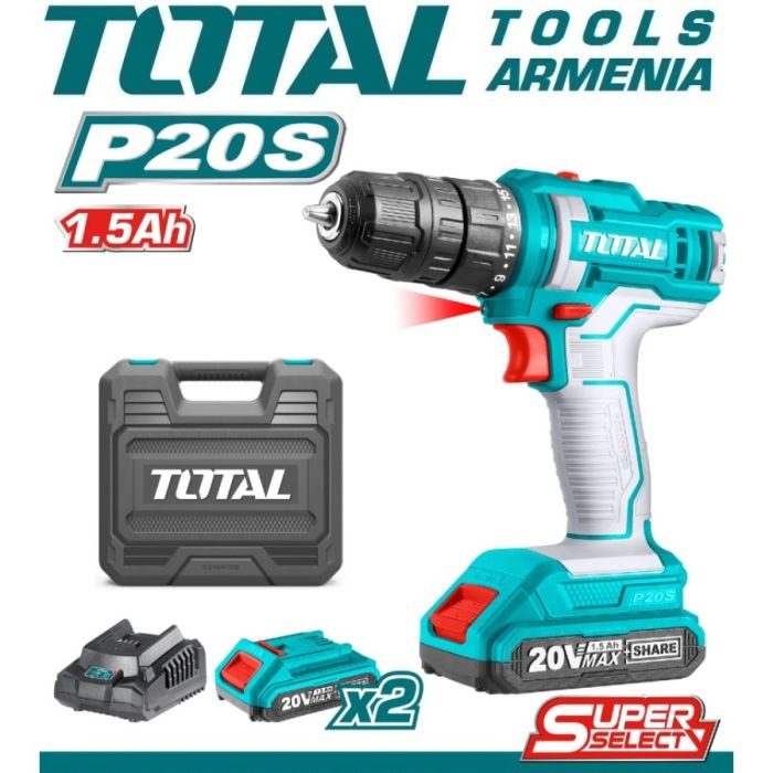 Lithium-ion cordless drill 20V / 1.5Ah (TDLI20028)