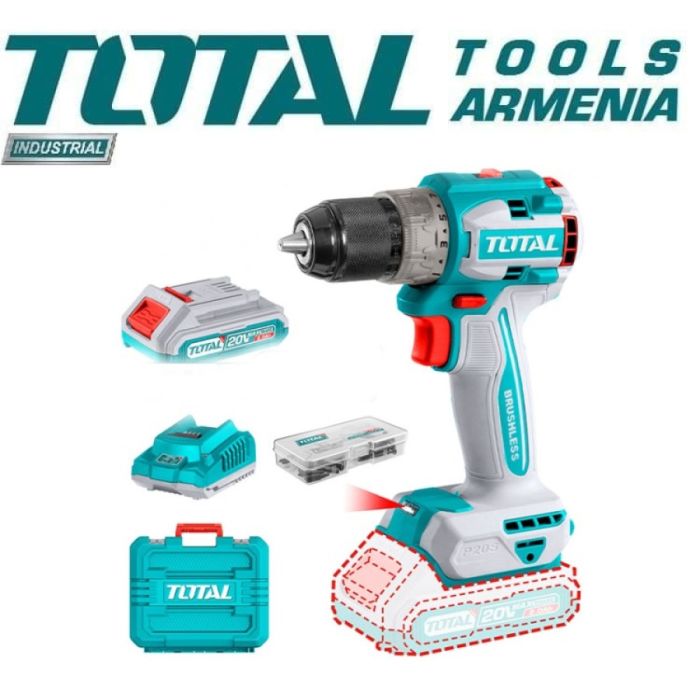 Մարտկոցային գայլիկոնիչի հավաքածու 20վտ TOTAL TDLI20602 35094