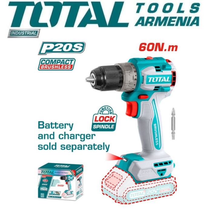 Compact Brushless Cordless Drill Li-ion 20V / 60Nm (TDLI206021)