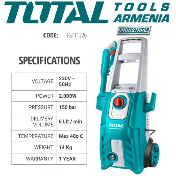 High Pressure Washer 2000 W (TGT11226)
