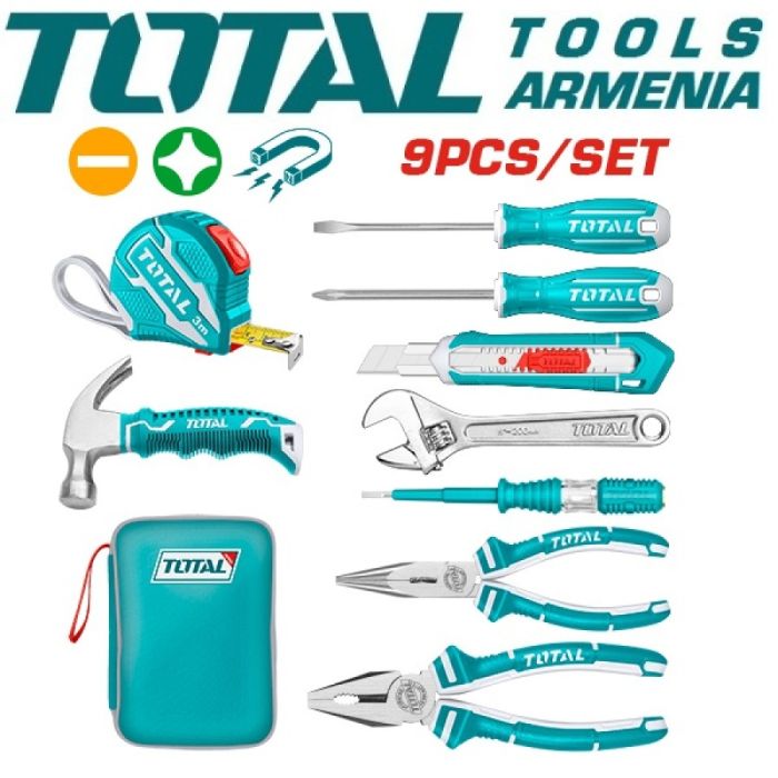 Набор ручных инструментов из 9 предметов (THKTHP90097)