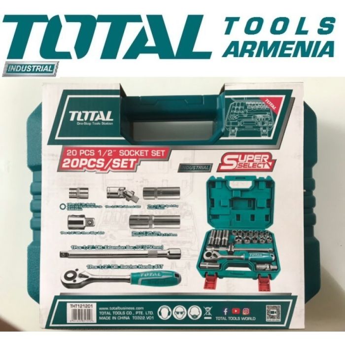 Набор инструмента, 1/2" 20 предметов (THT121201)