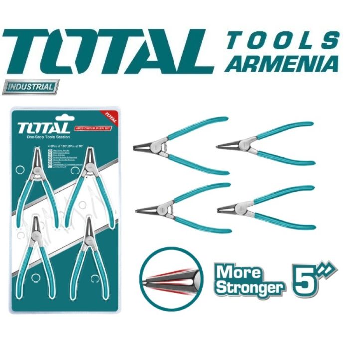 Աքցանների հավաքածու 4 կտոր TOTAL THTJ214041 19346