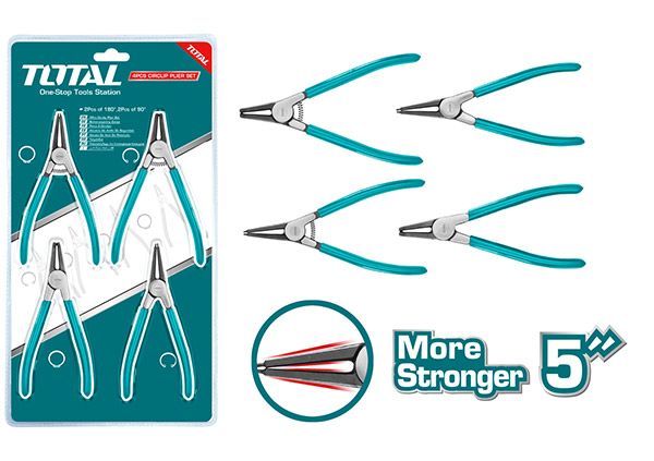 Набор клещей для стопорных колец из 4 предметов 5дюймов (THTJ214041)