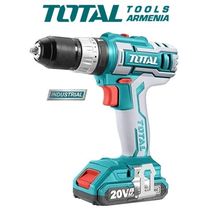 Li-ion Cordless Impact Drill / 20V / 2А / 55Nm / +1 Battery / INDUSTRIAL (TIDLI20031)