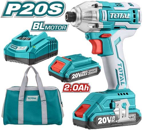 Li-ion Cordless Impact Driver / 20V/2А/170 Nm / + 1 battery / (INDUSTRIAL) (TIRLI2002)