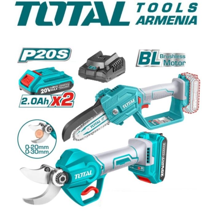 Секатор и мини-пила 20 В набор (TOSLI23012)