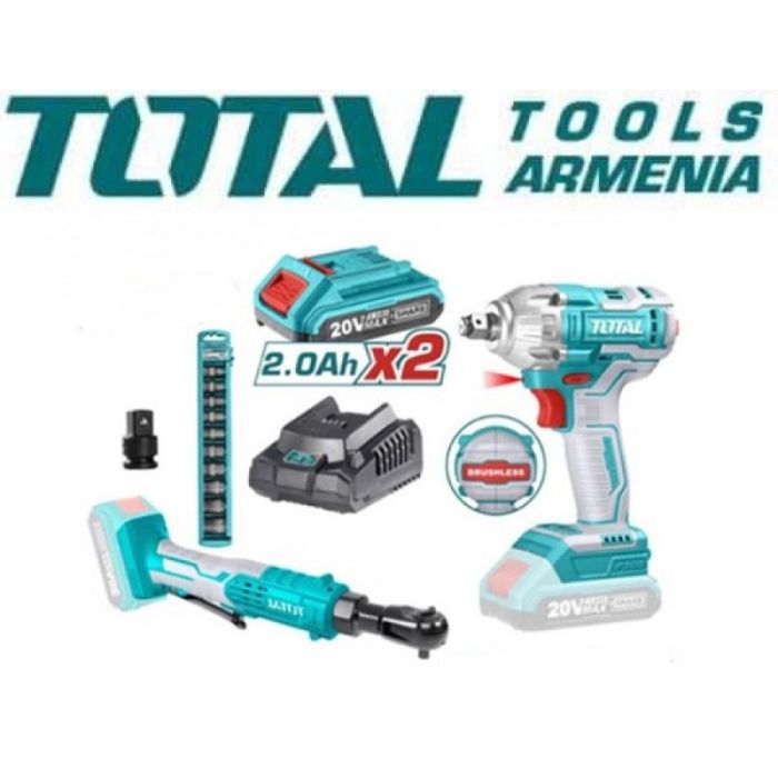 Аккумуляторный гайковерт и зажим 20 В (TOSLI23043)