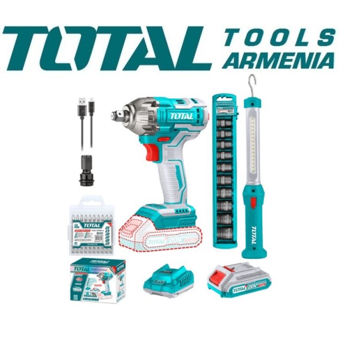 Hammer Air Impact Wrench and LED Flashlight Kit (TOSLI231004)