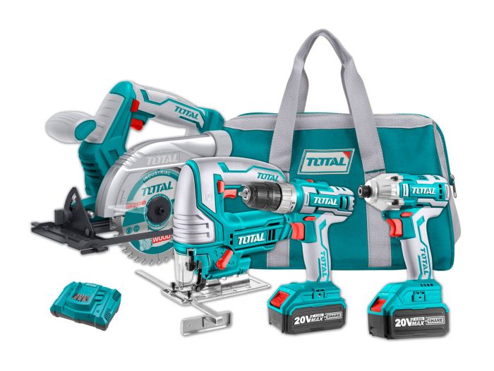 Набор аккумуляторных инструментов 20 В, 4 А (TCKLI2010)