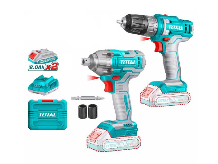 Li-ion Cordless 2 Pcs Combo Kit TOTAL TOSLI230702