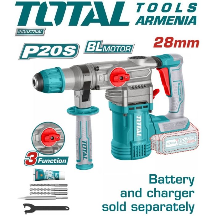 Lithium-Ion rotary hammer 20V (TRHLI20288)