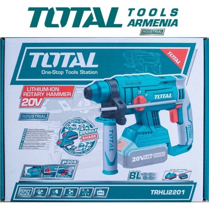 Литий-ионный Перфоратор 1,7 Дж /Бесщеточный Двигатель/ПРОМЫШЛЕННАЯ/INDUSTRIAL (TRHLI2201)