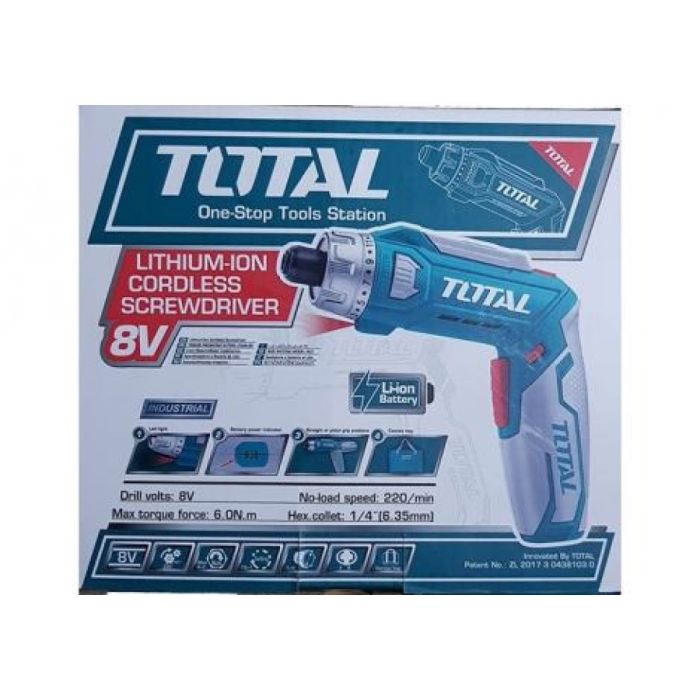 Li-ion Cordless Screwdriver TOTAL TSDLI0801