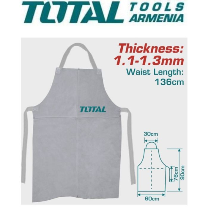 Leather welding apron 1,1-1,3mm 136cm (TSPWA01)