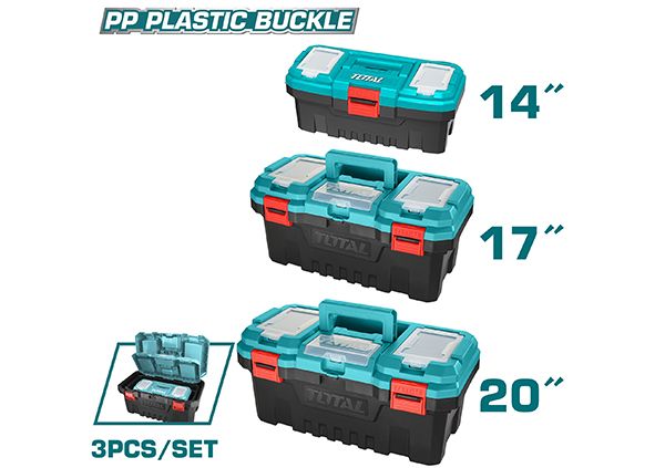 3 Pcs Plastic Tool Boxes Set  (TPBXK0031)