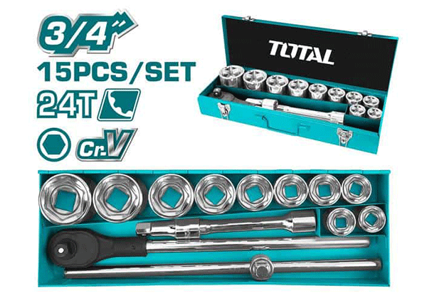 Набор Торцевых Головок 3/4" 15 предмета (THT341151)
