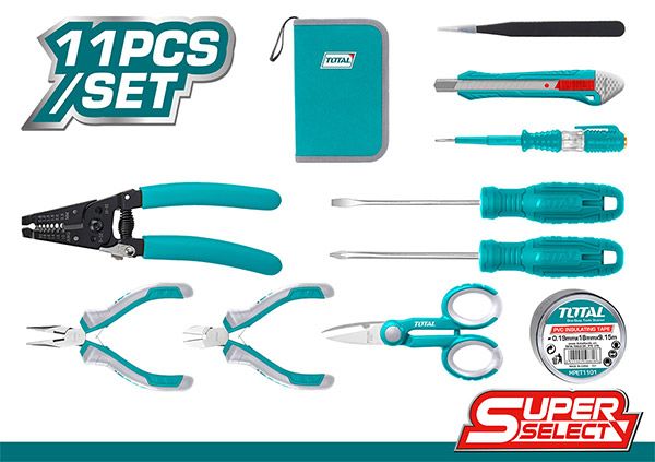 Էլեկտրիկի գործիքների հավաքածու 11կտոր TOTAL TKETS0111 22207