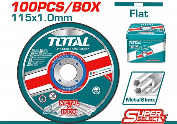 Abrasive metal cutting disc set 115 X 1mm 100pcs (TAC210115100)